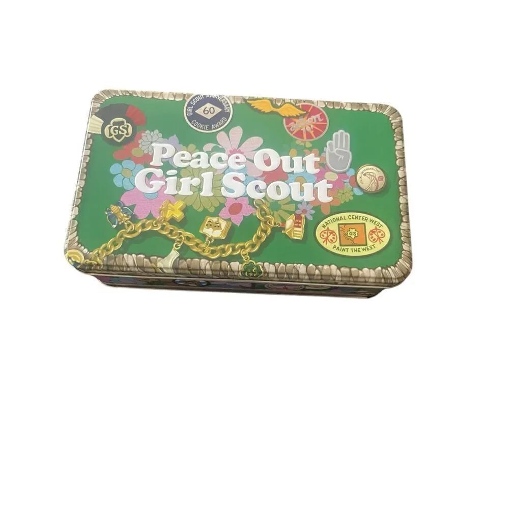 Girl Scout Peace Out 60th Anniversary Cookie Award Tin